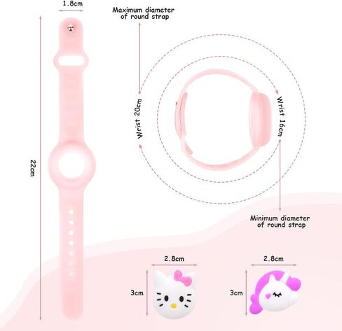 Watchband Compatible with Airtag, Silicone/Nylon Bracelet Protective Case for AirTag, Anti-Lost Adjustable Wristband for AirTags, Durable Anti-Scratch Protective Cover for Kids Elderly in Saudi Arabia