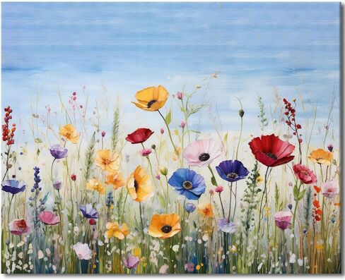 TFIAVSIN DIY Paint by Numbers on Canvas Butterfly and Wildflowers Color Painting Kits for Adult Beginner 16x20 Inch Adults' Paint-by-Number Kits Flameless Oil Painting Kits in Saudi Arabia