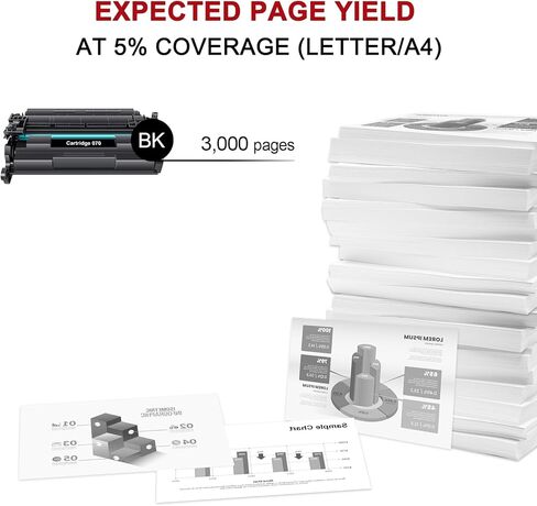 خرطوشة حبر أسود 070: خرطوشة حبر 070 متوافقة مع Canon 070 070H CRG070 CRG-070 CRG-070H CRG070H خرطوشة حبر تعمل لحبر الطابعة Canon imageCLASS MF465 MF462 LBP247 LBP246 (عبوة من قطعتين) in Kuwait