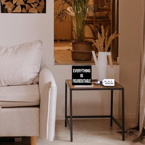 Coffee Bar Decor, But First Coffee Sign, Coffee Bar Sign, Wood Box Sign for Rustic Farmhouse Kitchen Tiered Tray Decor, Coffee Bar Accessories Coffee Station Decor in Kuwait