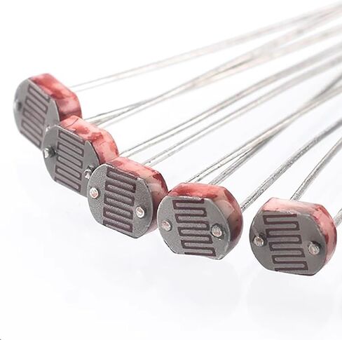 40 قطعة مقاوم الضوء البني GL5516 LDR مقاومات الصور مستشعر المقاوم المعتمد على الضوء GL5516 Arduino in Saudi Arabia