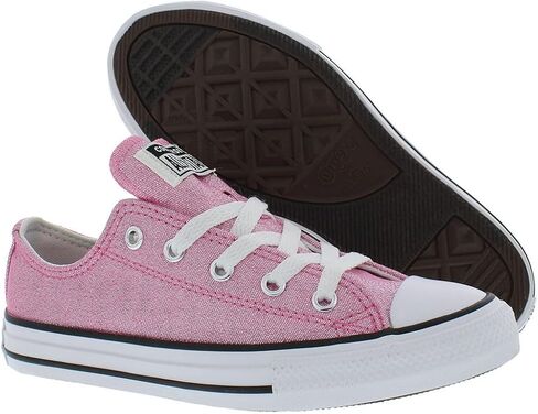 Converse Chuck Taylor All Star OX GS Girls Shoes Size 12, Color: Pink/Black/White-Pink in Saudi Arabia