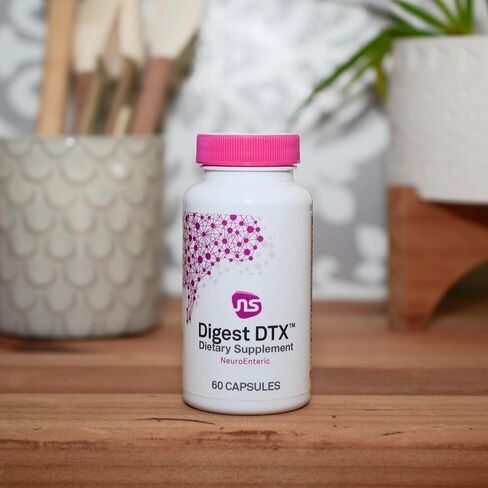 NeuroScience Digest DTX - Enzymes for Digestion, Detox & Gut Support - May Help Occasional Bloating & Gas - Protease, Zinc Carnosine, Apple Cider Vinegar, Turmeric & Cilantro Supplement (90 Capsules) in Kuwait