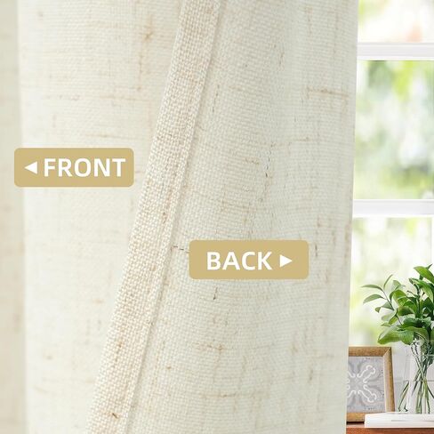 DriftAway ستائر المطبخ الكتان الطبقة نافذة الستائر مع زر 24 بوصة طول التبويب أعلى مقهى الستائر مزرعة نافذة صغيرة الستائر لغرفة المعيشة غرفة نوم ضوء تصفية 27x24 بوصة ضوء الكتان in Kuwait