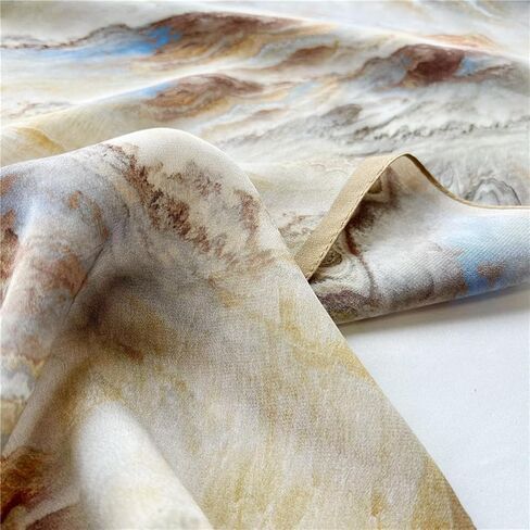 K-Elewon 100% Pure Mulberry Silk Long Scarf Headscarf Fashion Scarves Natural Silk Shawls for Women H18 in Saudi Arabia