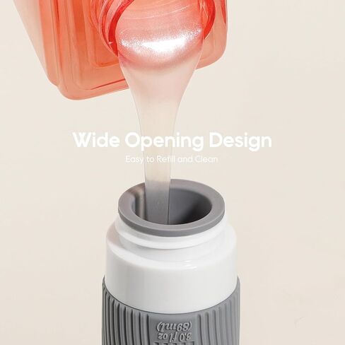 Morfone Silicone Travel Bottles for Toiletries, TSA Approved Travel Size Containers 3oz, Leakproof BPA Free Refillable Travel Accessories Kits for Shampoo Conditioner Lotion Liquids, Black and White in Kuwait