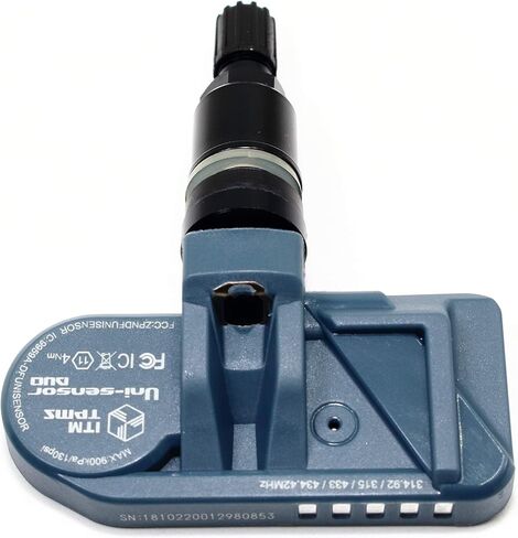 Set of 4 ITM 08017DXS 315mhz TPMS Tire Pressure Sensors for 2010-2013 Range Rover HSE Sport Supercharged LR2 LR4 w/Gloss Black or Matte Black Aluminum Valve Stems (Gloss Black) in Saudi Arabia