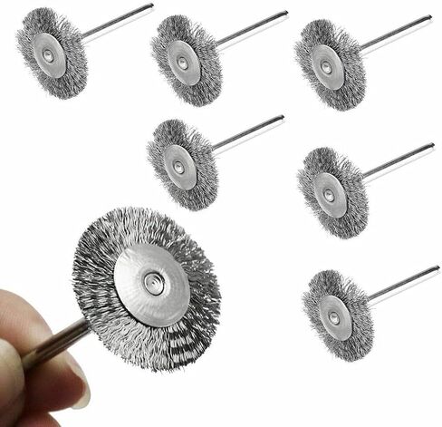 Stainless Steel Wire Brush Compatible with Dremel Rotary Die Grinder Removal Wheel Tool, 10PCS Lots in Saudi Arabia