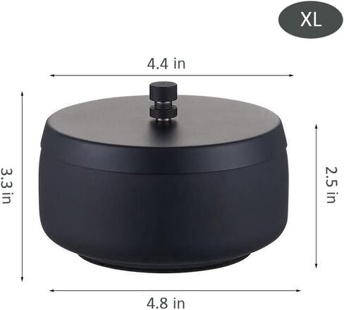 Handcrafted Metal Ashtray with Lids, Windproof Cigarette Ashtray Smokeless for Indoor or Outdoor, Ash Holder for Patio Desktop Office Smokers, Ash Tray for Tabletop Home Office Décor (Black, XL) in Saudi Arabia