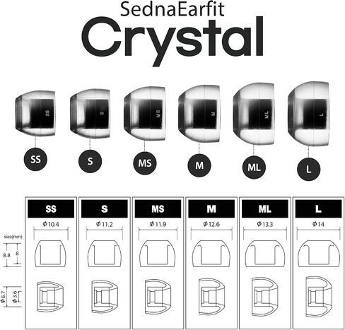 AZLA SednaEarfit Crystal Standard 2 زوج (حجم L) in Kuwait