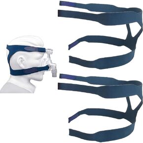 2 Packs Universal Headgear Full Mask Replace Part CPAP Ventilator Headband (Without Mask) - Blue