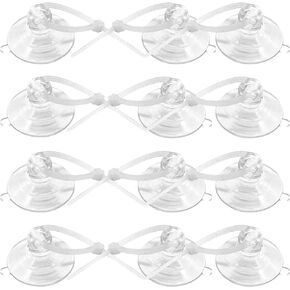 Aquarium Suction Cups, Heavy Duty Aquarium Suction Cups with Adjustable Cable Ties, Dia.1.2"/1.8" Optional (1.8")