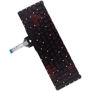 Deal4GO (Non RGB) Backlit Keyboard RED Letter Replacement for Acer Nitro 5 AN515-58 AN515-57 AN515-55 AN515-54 AN515-53 AN515-45 AN515-58-525P AN515-54-5812