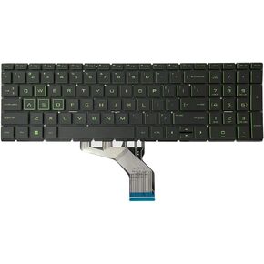 Keyboard Backlight Backlit Replacement for HP Pavilion Gaming 15-DK 15-EC 15-CX Backlit Green Keyboard US CN:NSK-XN2BC PK1328B1B0900101