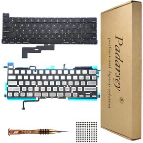 Replacement Backlight Backlit Keyboard Compatible with MacBook Pro 13" A2338 2020 2022 Keyboard US Layout with Keyboard Screws and Screwdriver