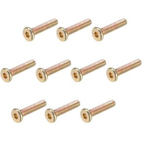 uxcell M6x16mm Furniture Screw Hex Socket Machine Screws Zinc Plated Fasteners Bolts Full Thread Carbon Steel 20Pcs