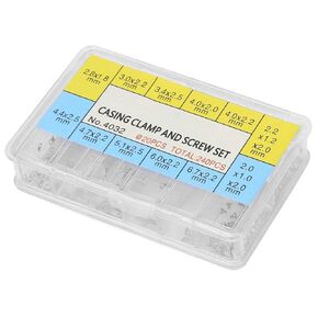240pcs Watch Case Clamp Adapter Watch Crown Parts for 2824 2836 2846 Housing Movement Fixing Screw Washer
