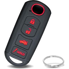 غطاء مفتاح فوب من مطاط السيليكون متوافق مع 2009-2019 Mazda 3 6 CX-5 CX-7 CX-9 MX-5 Miata Toyota Yaris iA Scion iA-RED in Kuwait