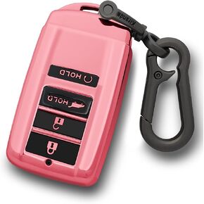 for Acura Key fob Cover case,with Keychain fit MDX RDX RLX ILX TLX Smart Remote Vehicle Accessories,Soft TPU Key case,4 Buttons(Red)
