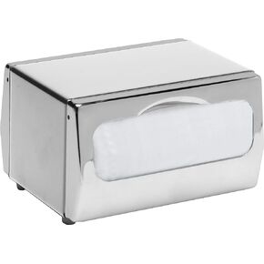 San Jamar H4000 Steel Tabletop Minifold Napkin Dispenser, 170 Capacity, 7-3/4" Width x 4-1/2" Height x 6" Depth, Chrome
