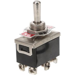 WINOMO Heavy Duty Toggle Switch Flick ON/OFF/ON Car Dash 12V DPDT with Waterproof Cap