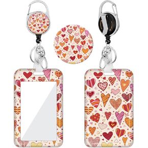 حامل شارة، بكرة شارة مع مشبك حزام دوار، بكرة شديدة التحمل قابلة للسحب، حامل شارة هوية منزلق، حافظة بطاقات بلاستيكية عمودية لموظفي مكتب المعلم والممرضة (زهور لطيفة) in Kuwait