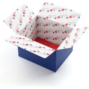 Great Papers! GiftIn Corrugated Shipping Box, Patriotic, for Gifts, Birthdays, Holidays, and Care Packages, 2 Pack (2023058)