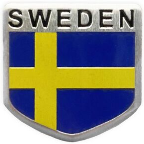 1Pc Swedish Flag Car Stickers Sweden Flags Aluminium Car Decals Logo 1.97inch Auto Body Emblem Badge Decal Bumper Stickers for Cars Truck for SAAB