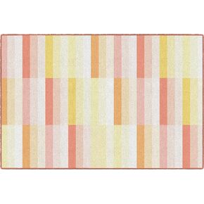 Flagship Carpets Schoolgirl Style Simply Safari Sunset Contemporary Stripes Classroom Area Rug for Indoor Classroom Learning or Kid Bedroom Educational Play Mat, 5'x7'6"