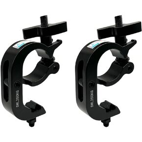 2 pack Truss Clamp Stage Clamp,Premium Aluminum Alloy DJ Light Clamps,Heavy Duty 550 LB,Fit for 45-51mm（1.77-2"）OD Tube/Pipe,LED PAR DJ Spots Lights Moving Head Beam Spot Clamps,TUV Certificated