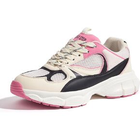 LUCKY STEP Women's Running Shoe Platform Chunky Walking Sneakers Breathable Mesh Comfy Lightweight Fashion Casual Tennis Dad Shoes