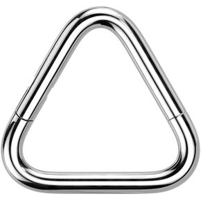 Pierced Owl 16GA F136 Implant Grade Titanium Triangle Shaped Hinged Segment Ring