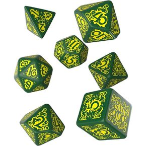 Q WORKSHOP Pathfinder Strange Aeons Rpg Ornamented Dice Set 7 Polyhedral Pieces