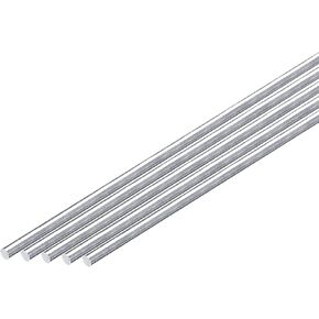 uxcell 20Pcs 1/8"(3mm) Dia Round Aluminum Rod, 12"(305mm) Long 6061 Aluminum Round Rod Solid Lathe Bar Stock for Industry Construction DIY Crafts in Kuwait