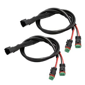 4 in 1 Deutsch Dual DT Adapter Connector Splitters Plug Y-Shape Wiring for Fog Work Light Retrofit LED Work Chandelier Light Retrofit Connectors Wiring Harness