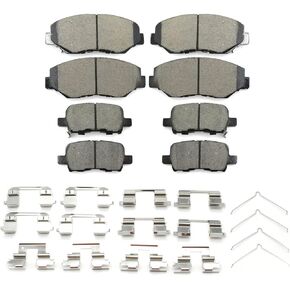 Ceramic Brake Pads Kits,Gariqe 8pcs Brake Pads Set Compatible With 2003 2004 2005 2006 2007 2008 Honda Pilot