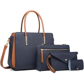 Pahajim Womens Purses and Handbags Set 4pcs Satchel Bags Tote Bags Shoulder Bags Tote Purses for Women