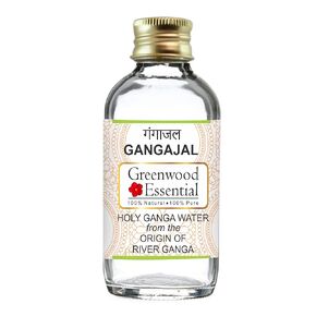 Gangajal Holy Ganga Water from the Beginning of River Ganga at Devprayag in Clear Glass Bottle 100ml