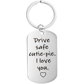 Drive Safe Keychain For Her， Ideal Gift For Girlfriends Wives Daughters On Birthdays Anniversaries Valentine'S Day