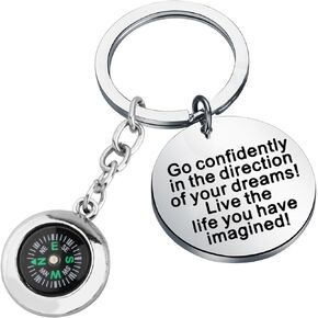 CMNIM Mentor Keychain Gifts Go Confidently in the Direction of Your Dreams Mentor Appreciation Gift Mentorship Keychain Charm