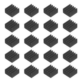 MECCANIXITY 20Pcs 9x9x5mm Heatsink Aluminum Radiator Heat Sink Cooling with Thermal Blue Sticker for Chip CPU, Power Transistor, FET, IC, Power Amplifier,Sky Blue