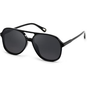Retro Aviator Sunglasses for Women Men 70s Vintage Trendy Square Aviators Shades