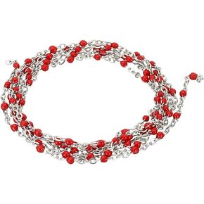 PATIKIL 1m/3.3 Feet Stainless Steel Cable Chain, Silver Link Chain Enamel Beads Satellite for Jewelry Making DIY Necklace Bracelet Accessories, Black