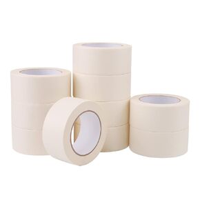 Lichamp Wide Masking Tape 2 inches, 10 Pack General Purpose Masking Tape Bulk Multipack for Basic Use, 1.95 inches x 55 Yards x 10 Rolls (550 Total Yards)