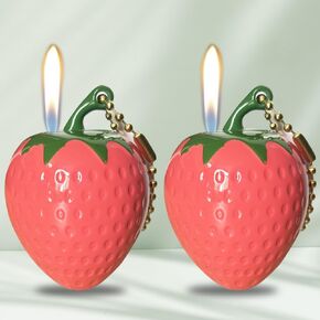 2 Pack Pink Windproof Butane Jet Torch Lighter,Funny Cool Lighters,Adjustable Jet Flame Torch,Refillable,Grill BBQ Candle Camping(Without Gas)