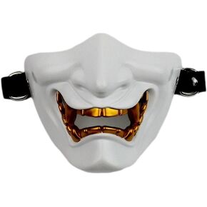 Japan Oni Onmyoji Half Face Samurai Devil Mask Costume Party Cosplay Halloween Mask