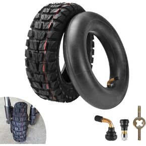 Electric Scooter Tire 90/65-6.5 Tire 11 Inch Tyre Off Road Tire Upgrade 90° Inner Tube universal for Electric Scooter Mini Pocket Dirt Pit Bike Outer Tire Vacuum Road Tire Tubeless Tyre