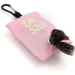 Pink Dog Poop Bag Holder,Pet Pets Supplies Canvas Garbage Bags,Poop Bag Dispenser Portable Dog Poop Waste Bag Holder Outdoor Puppy Cat Pick Up Organizer,Dog Supplies