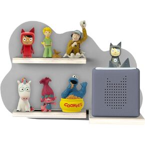 Magnetic Wall Shelf with Space for 14 Figures Wooden for toniebox tonieshelf Starter (Green)