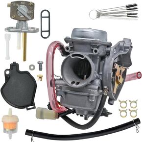 Carburetor for Kawasaki 1999 2000 2001 2002 KVF300 KVF300B KVF300A Prairie 300 2X4 4X4 2WD ATV Carb with Fuel Petcock Valve Switch